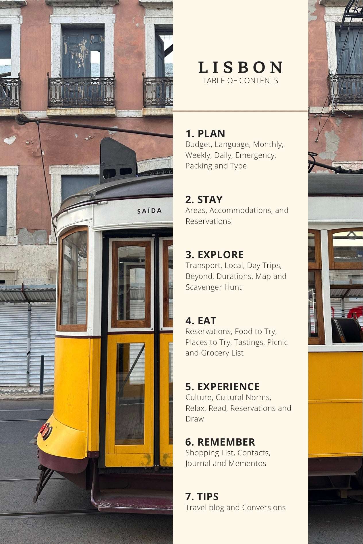Portugal Travel Planner: A Lisbon Guidebook for a Beautiful, Organized Trip