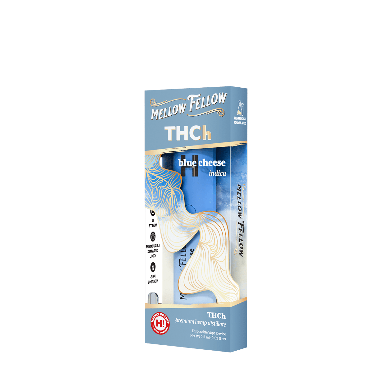THCh 0.5g Disposable Vape - Blue Cheese (Indica)