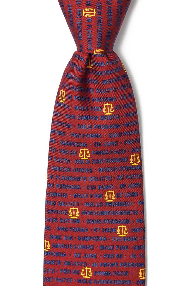 Legal Latin Tie - Red Silk