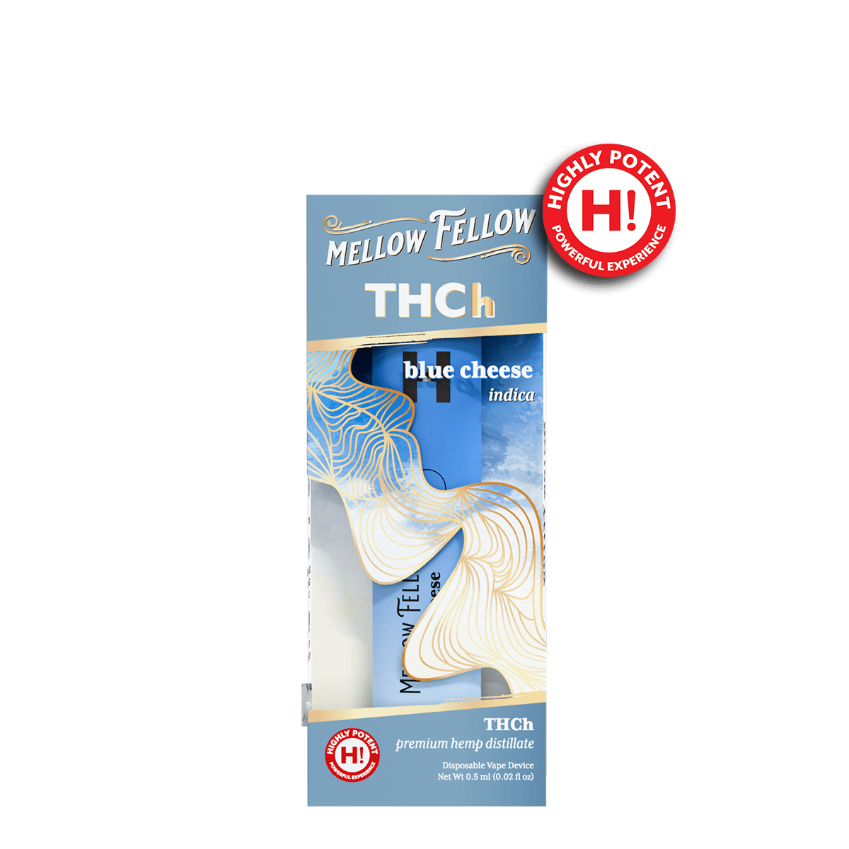 THCh 0.5g Disposable Vape - Blue Cheese (Indica)