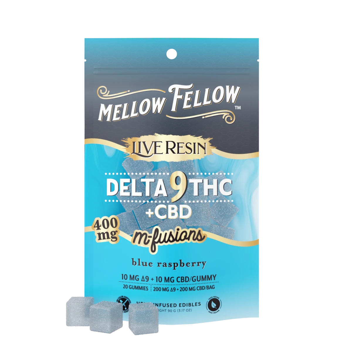 Delta 9 Live Resin Edibles 400mg - Blue Raspberry