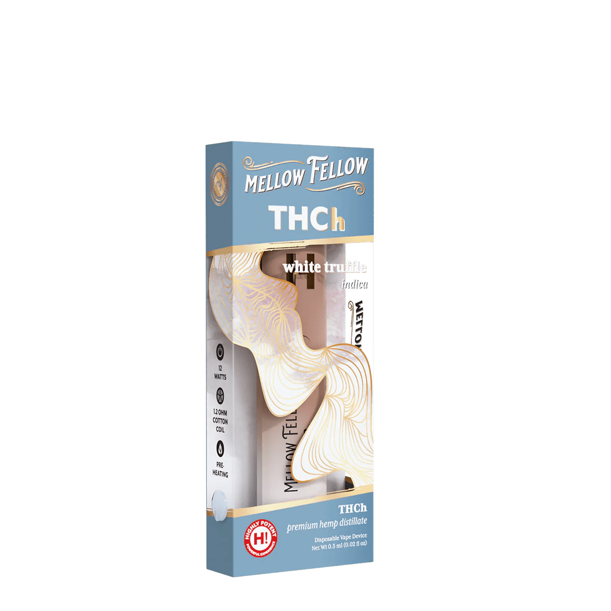THCh 0.5g Disposable Vape - White Truffle (Indica)
