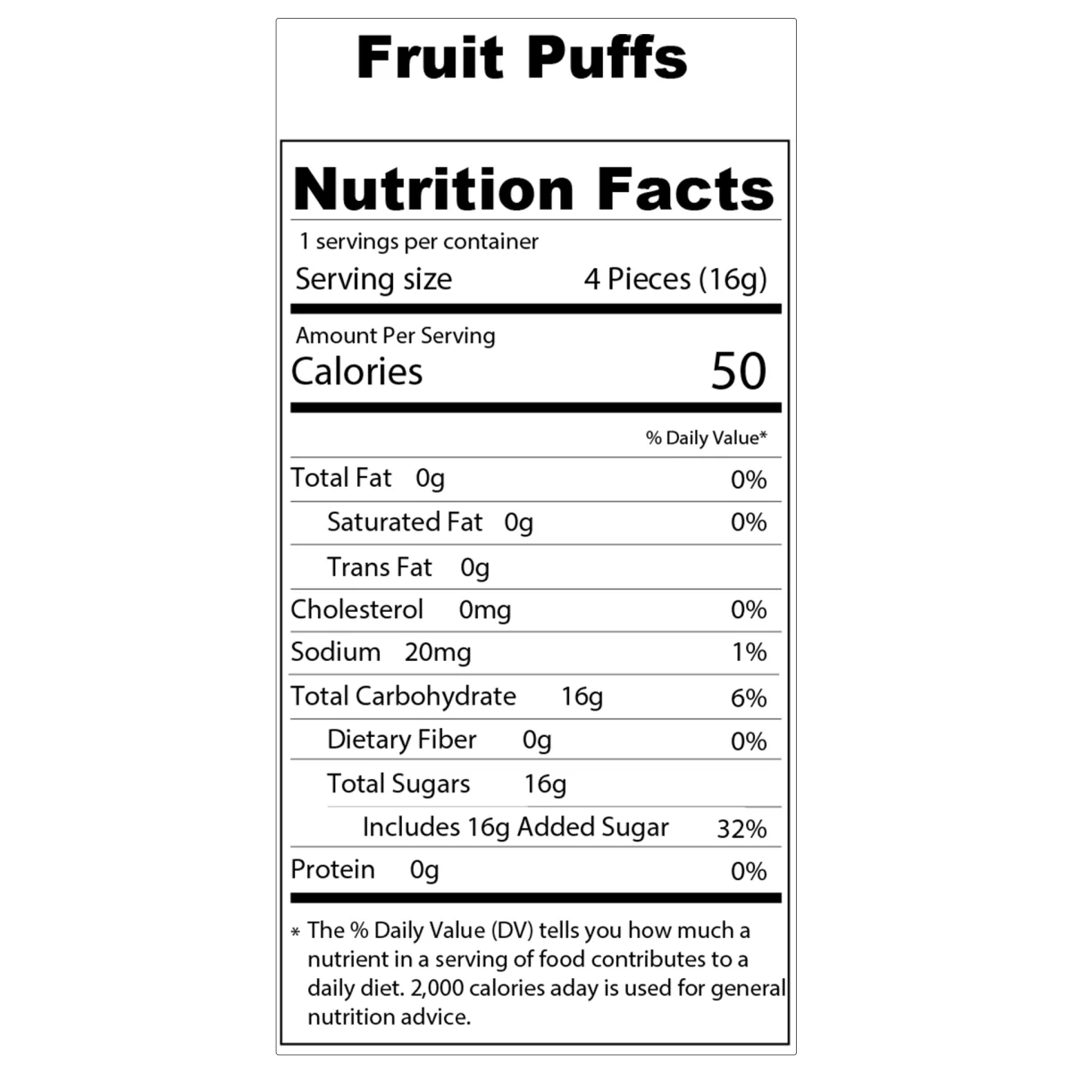 Fruit Puffs Freeze Dried Candy - Snack Size