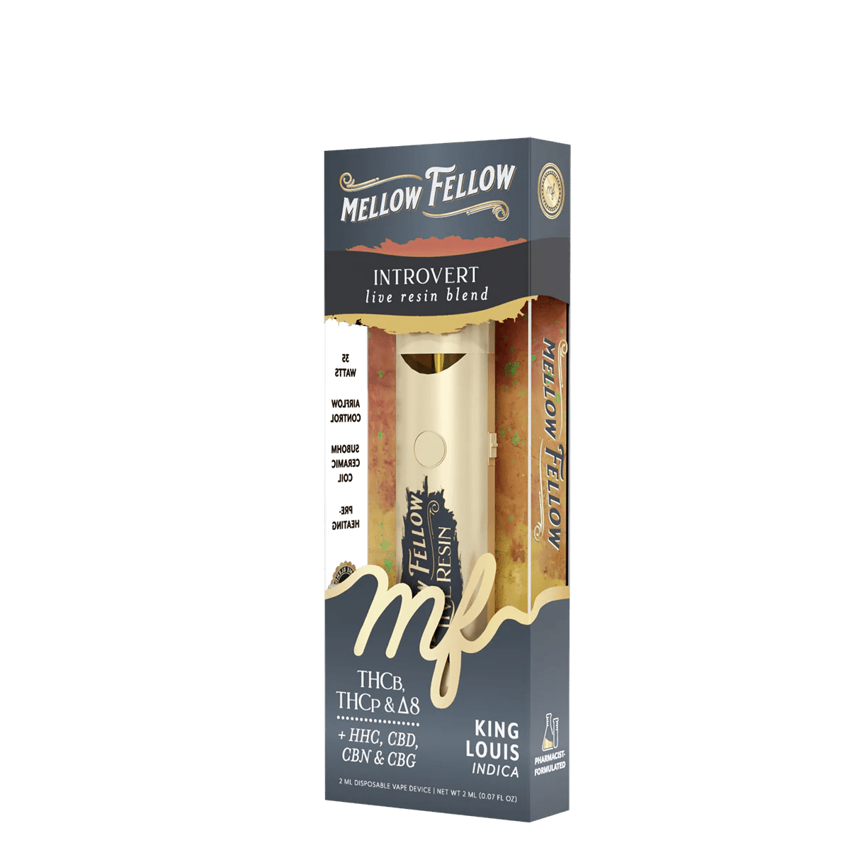 Introvert Blend 2ml Live Resin Disposable Vape - King Louis (Indica)