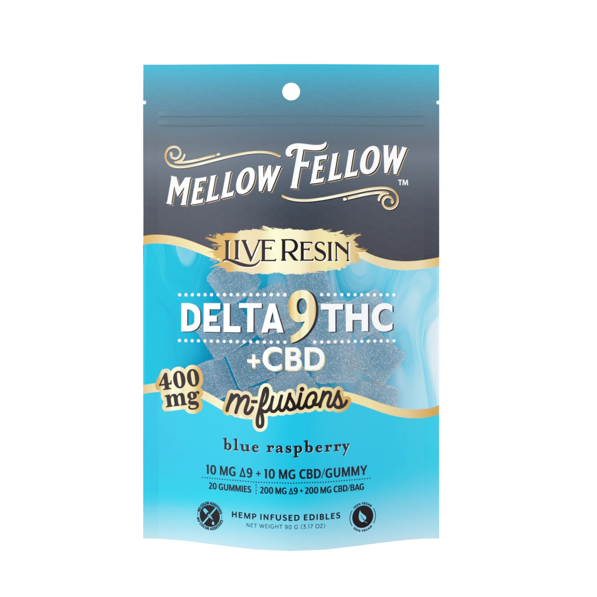Delta 9 Live Resin Edibles 400mg - Blue Raspberry