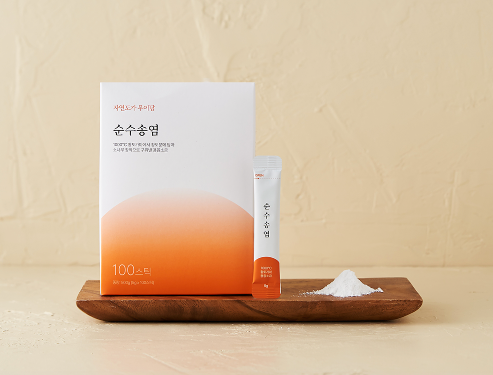 [Wooidang] Pure Refined Salt Stick (5g x 100 Sticks)
