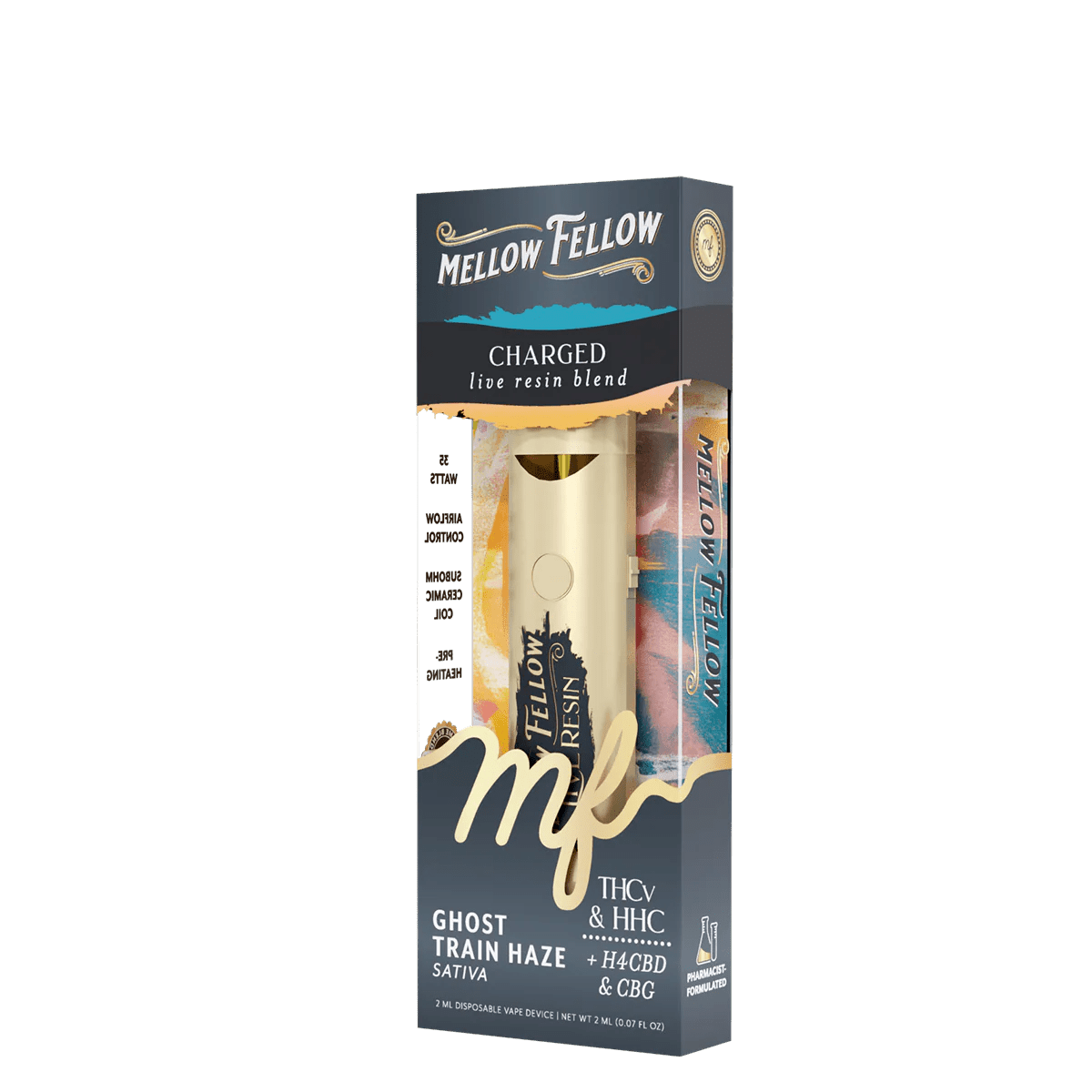 Charged Blend 2ml Live Resin Disposable Vape - Ghost Train Haze (Sativa)