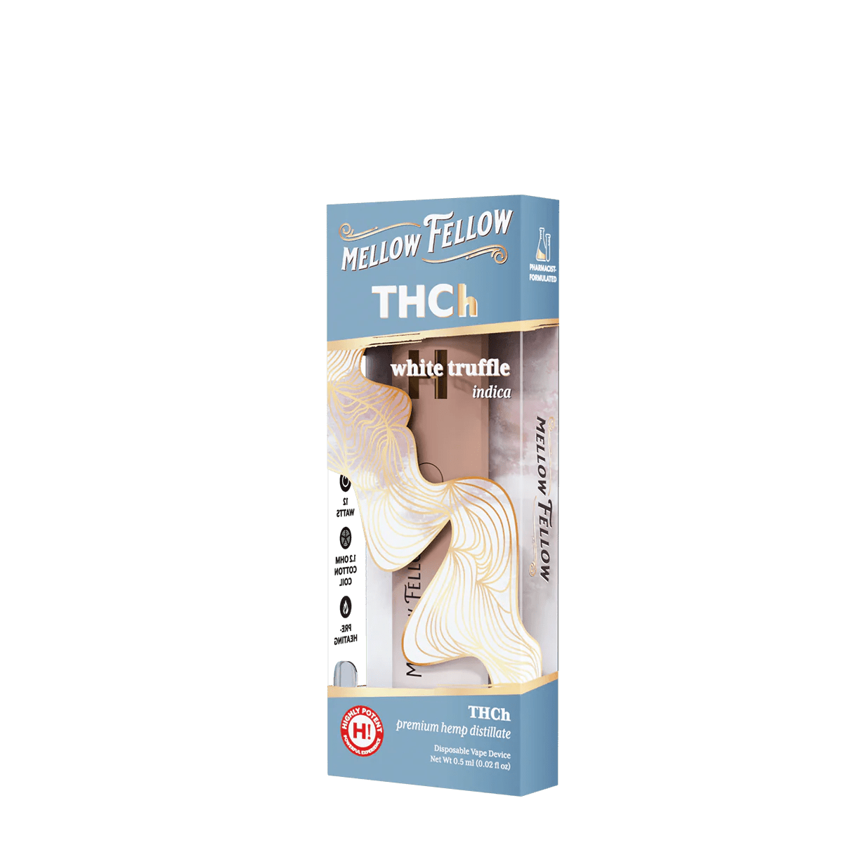 THCh 0.5g Disposable Vape - White Truffle (Indica)