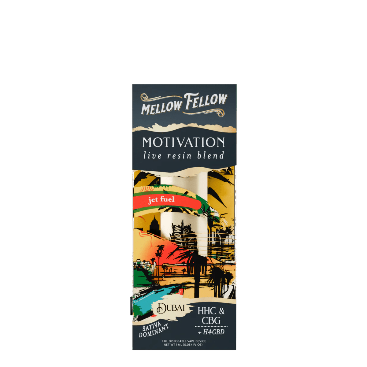 Motivation Blend - Live Resin 1ml Disposable Vape - Jet Fuel (Sativa Dominant)