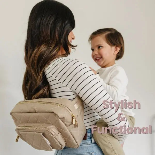The Jetsetter Mini Diaper Bag - Beige