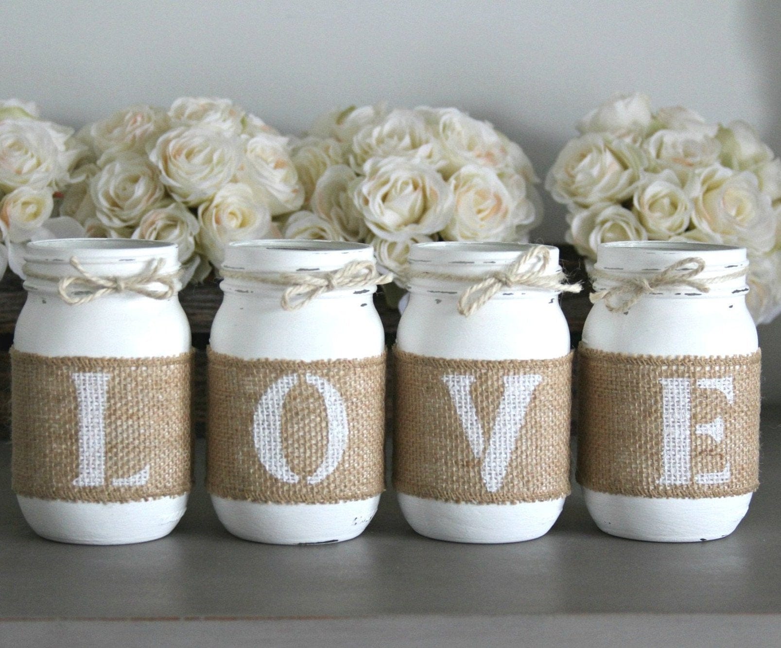 Pure White Valentine's Day Home Decor - One Sided