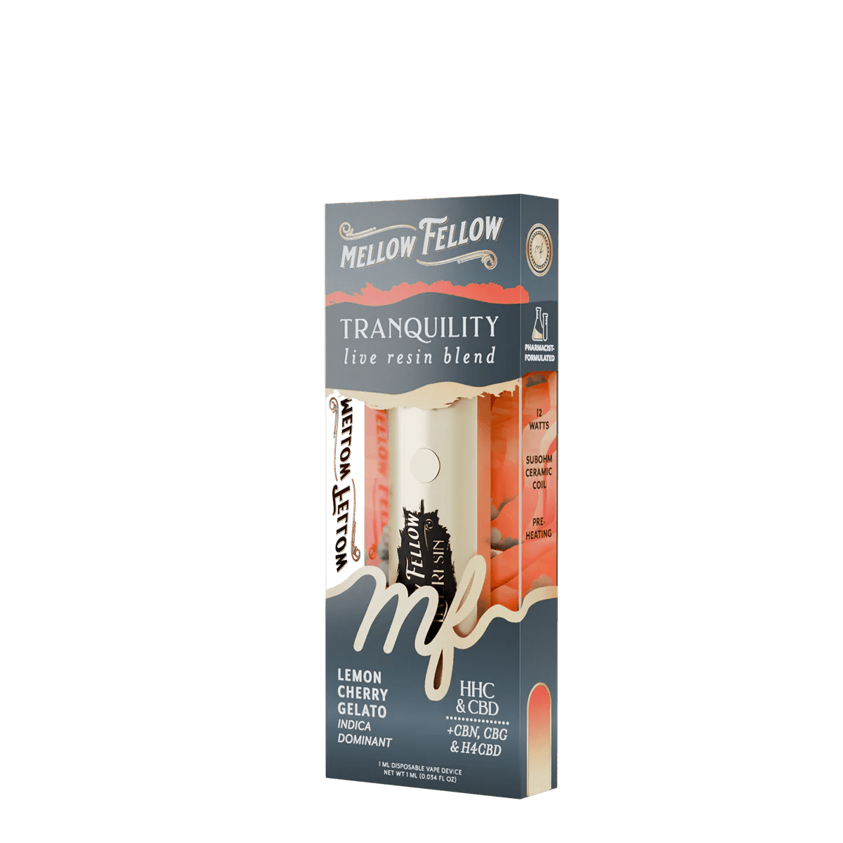 Tranquility Blend - Live Resin 1ml Disposable Vape - Lemon Cherry Gelato (Indica Dominant)
