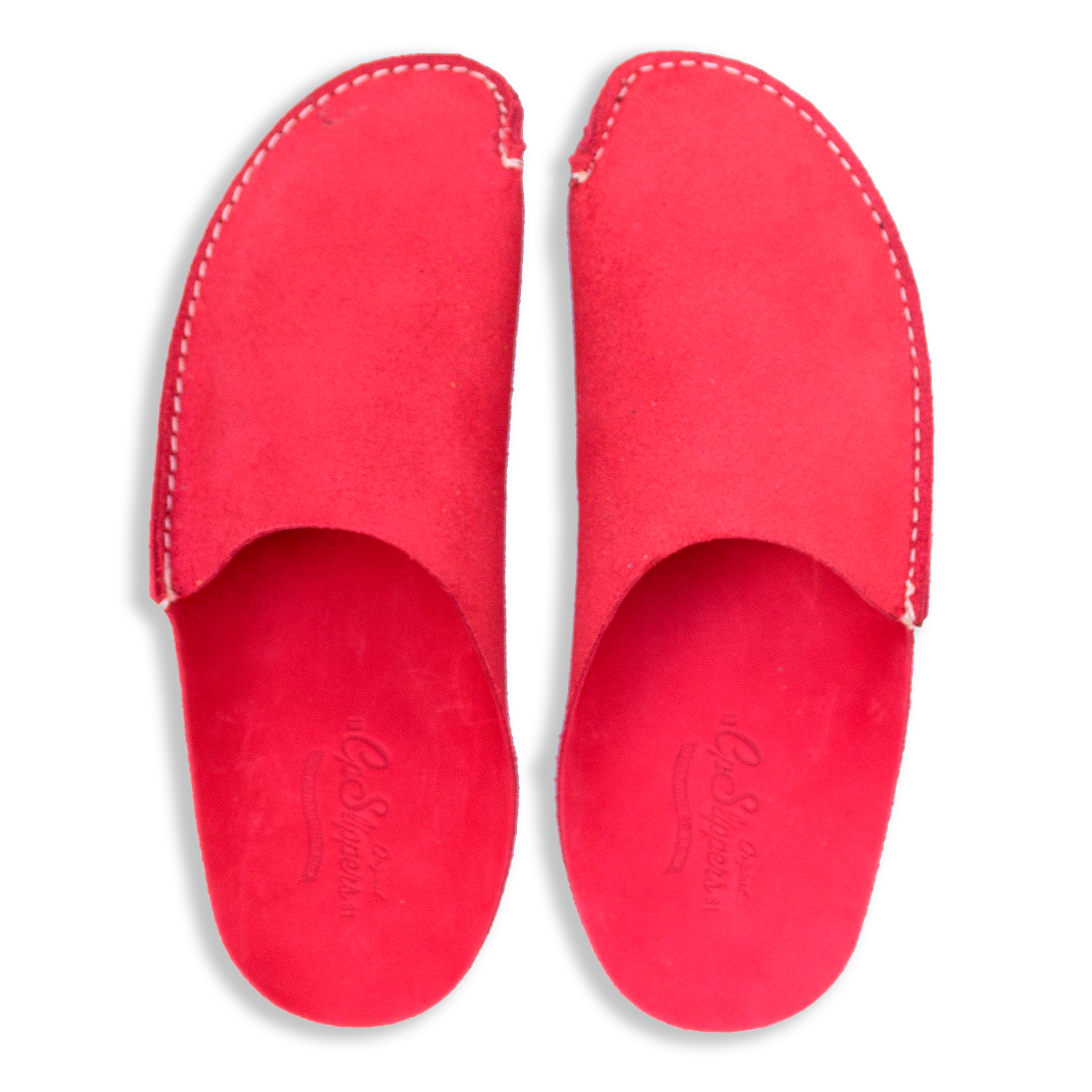 Red CP Slippers Minimalist