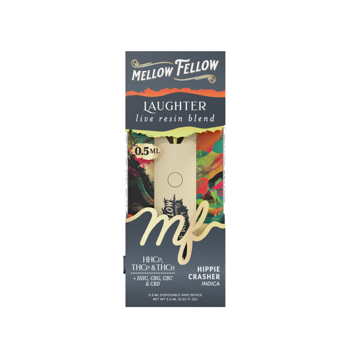 Laughter Blend 0.5ml Live Resin Disposable Vape - Hippie Crasher (Indica)