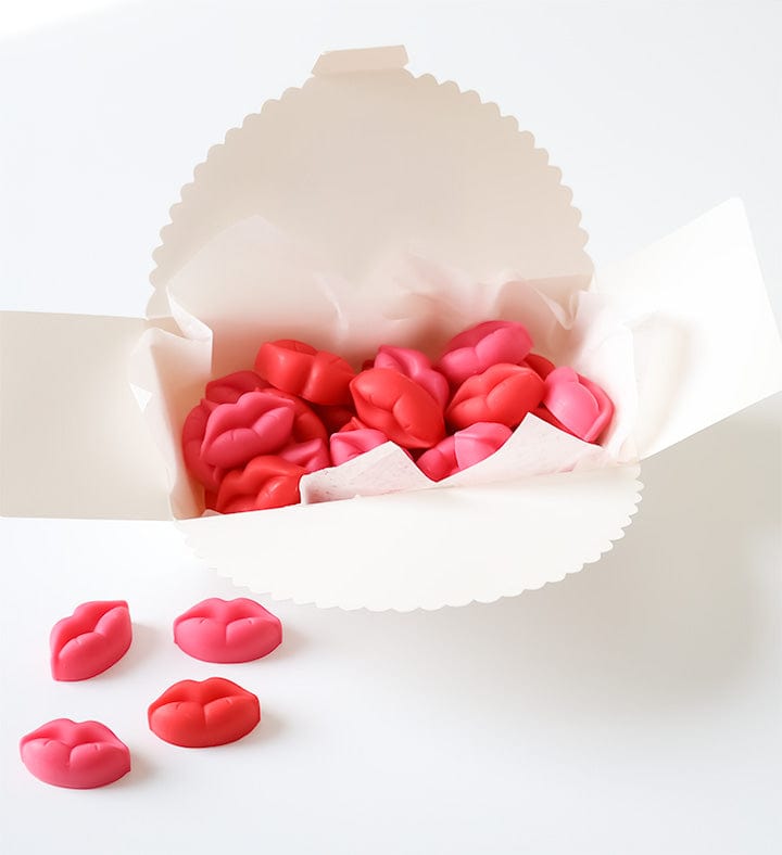 Kiss & Tell Gift Bundle: XOXO Candle, Lip Wax Melts, Velvet Rose Bath Salts