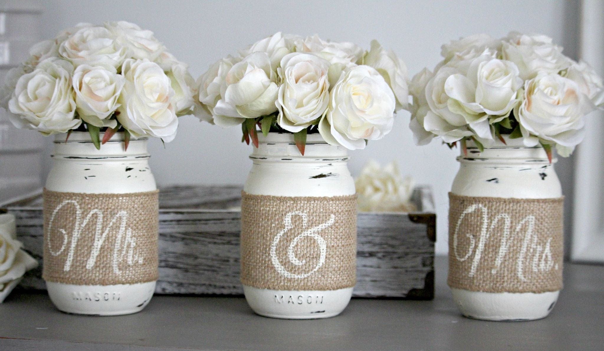 Rustic Wedding Table Decor,Rustic Bridal & Engagement Gift