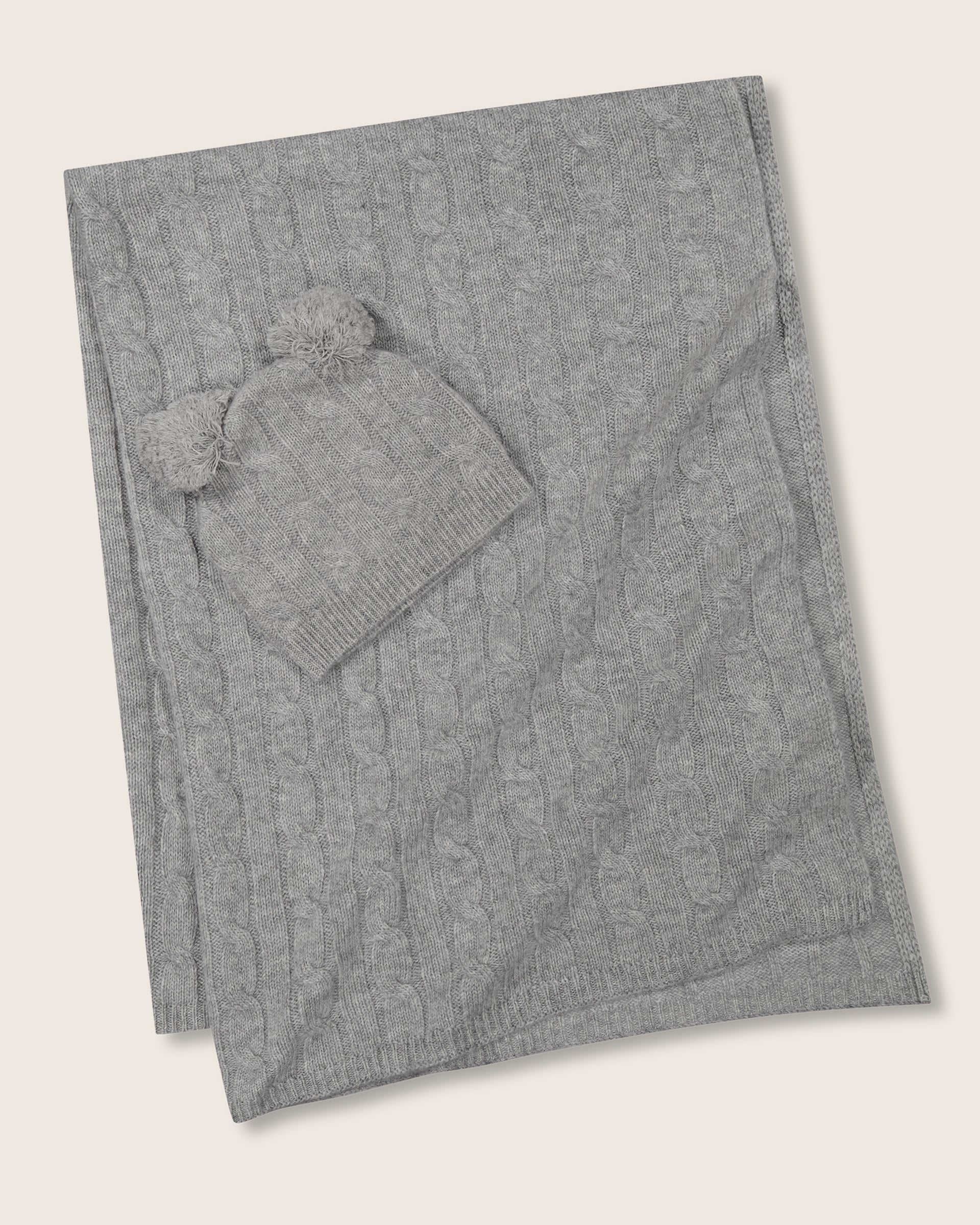 Angel Cashmere Baby Blanket and Hat Set