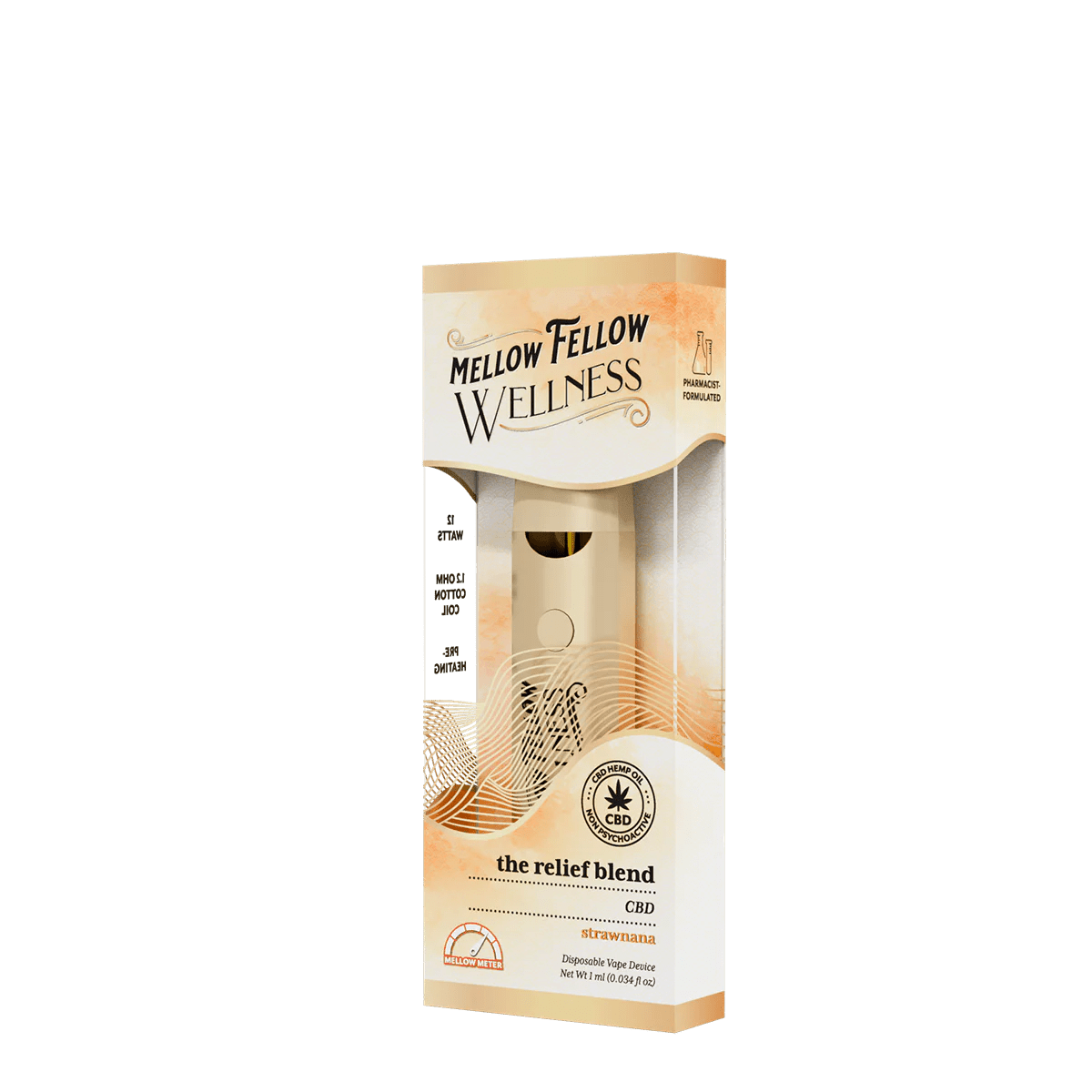 The Relief Blend - 1ml CBD Disposable Vape (Strawnana)