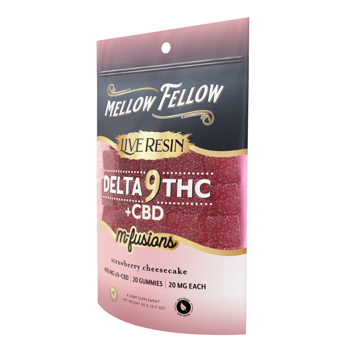 Delta 9 Live Resin Edibles 400mg - Strawberry Cheesecake