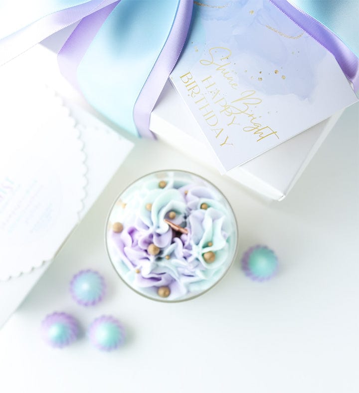 Shine Bright Happy Birthday Gift Bundle Candle +Wax Melts + Wish Card