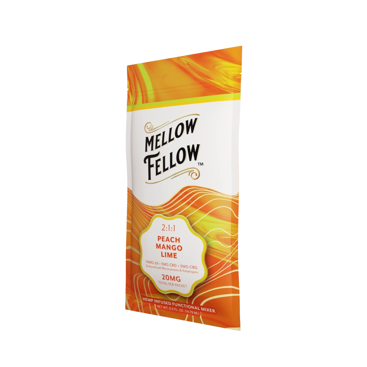 Delta 9 + CBD & CBG Mixers 10pc - Peach Mango Lime