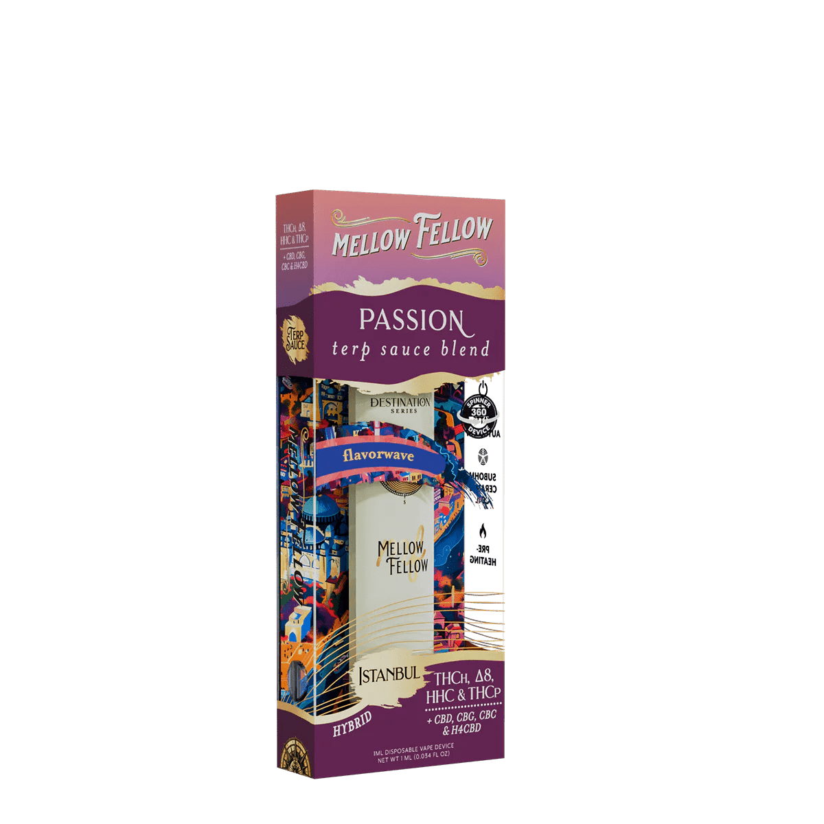 Passion Blend - Terp Sauce 1ml Disposable Spinner Vape - Flavorwave (Hybrid)