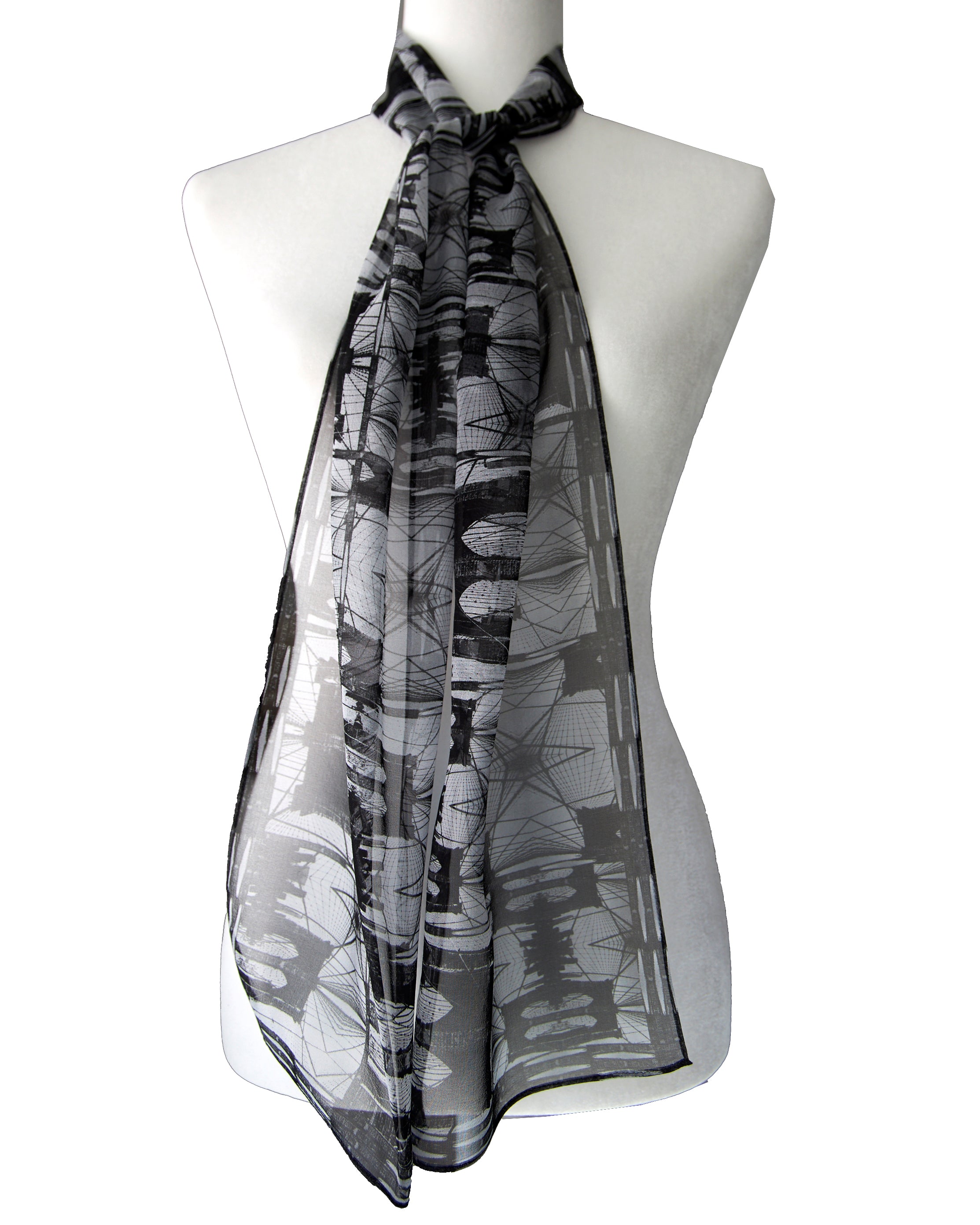 Babs Brooklyn Bridge Silk Scarf