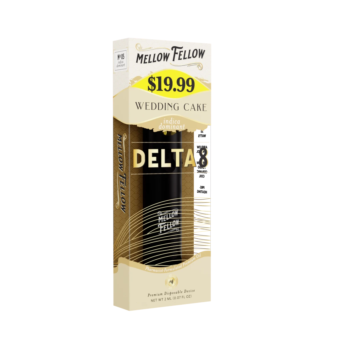 Delta 8 Premium 2ML Disposable Vape - Wedding Cake (Indica)