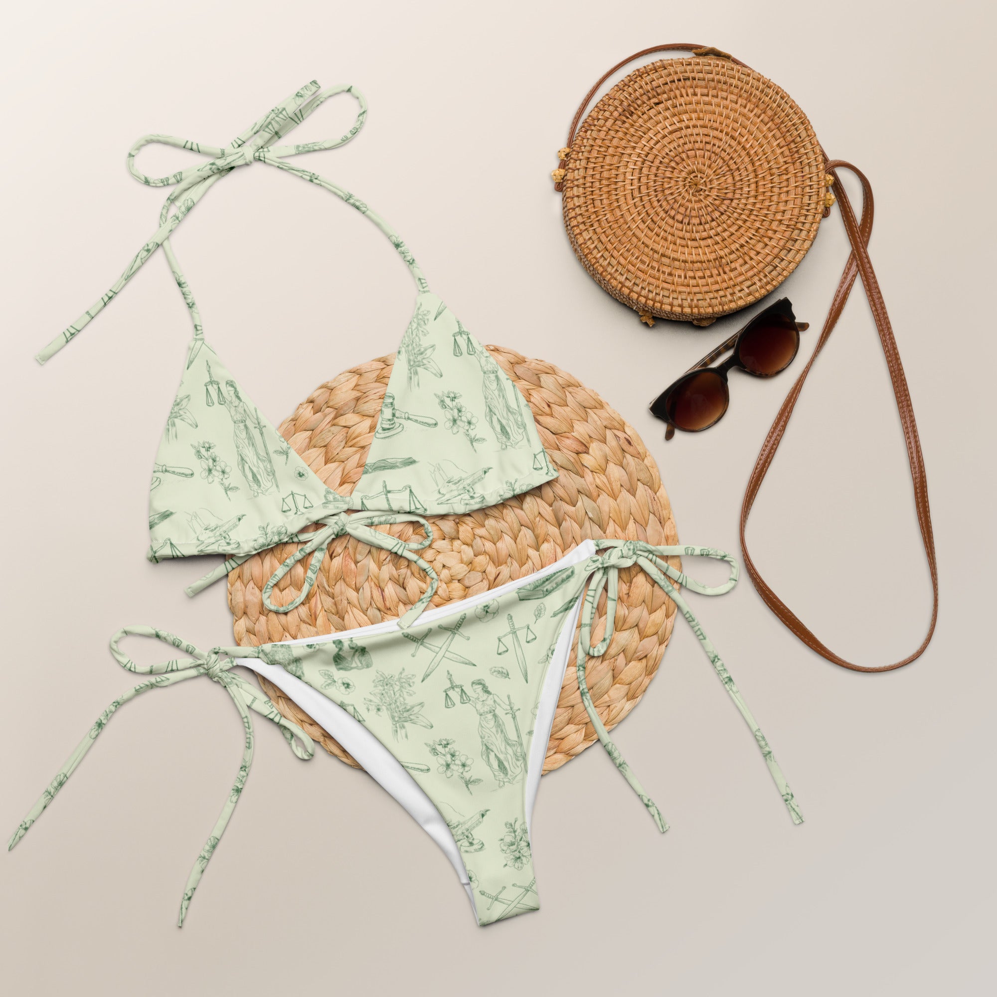 Courtroom Botanica recycled string bikini