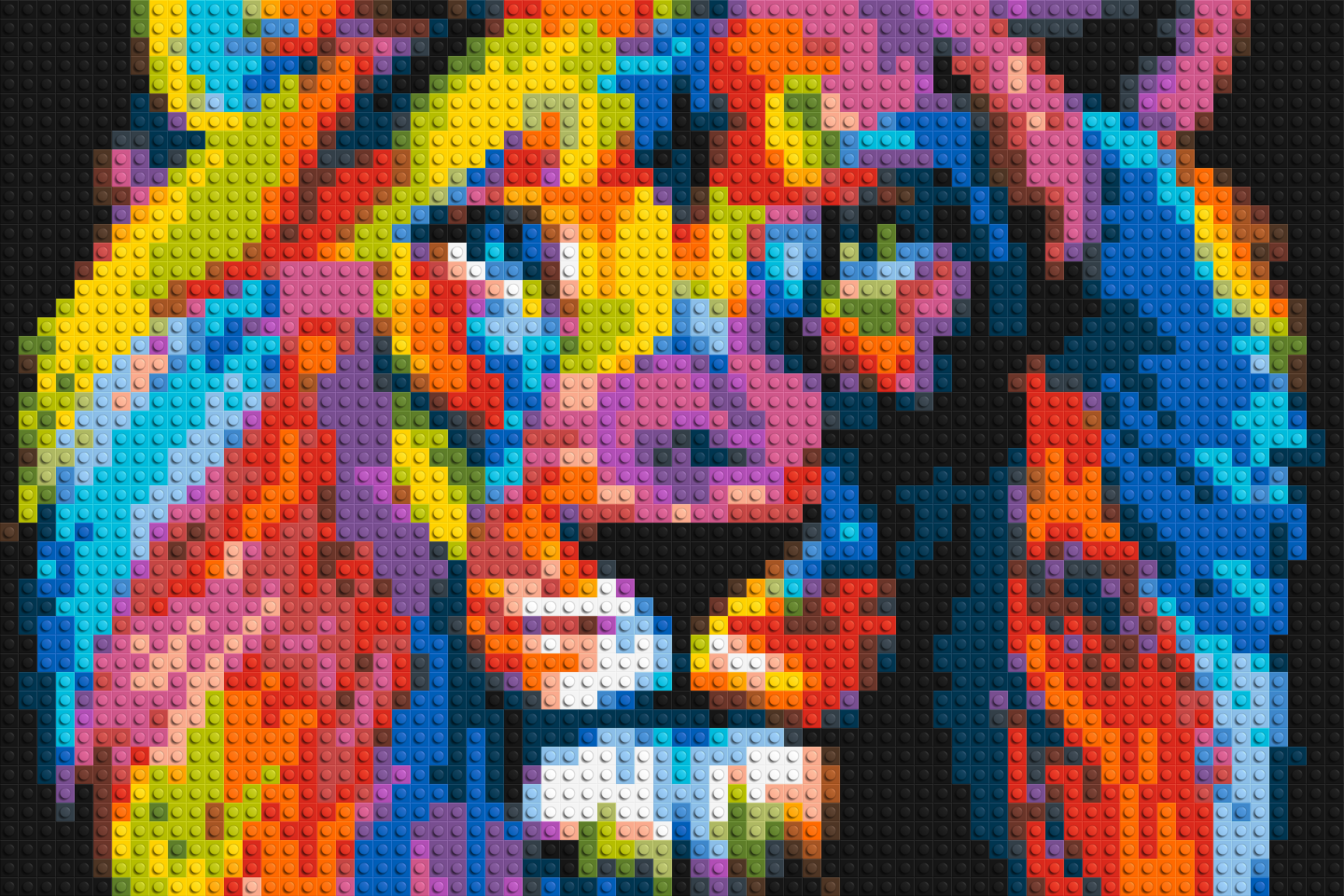 Lion Colourful Pop Art - Brick Art Mosaic Kit