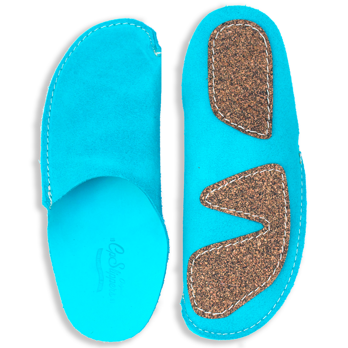 Turquoise CP Slippers Luxe
