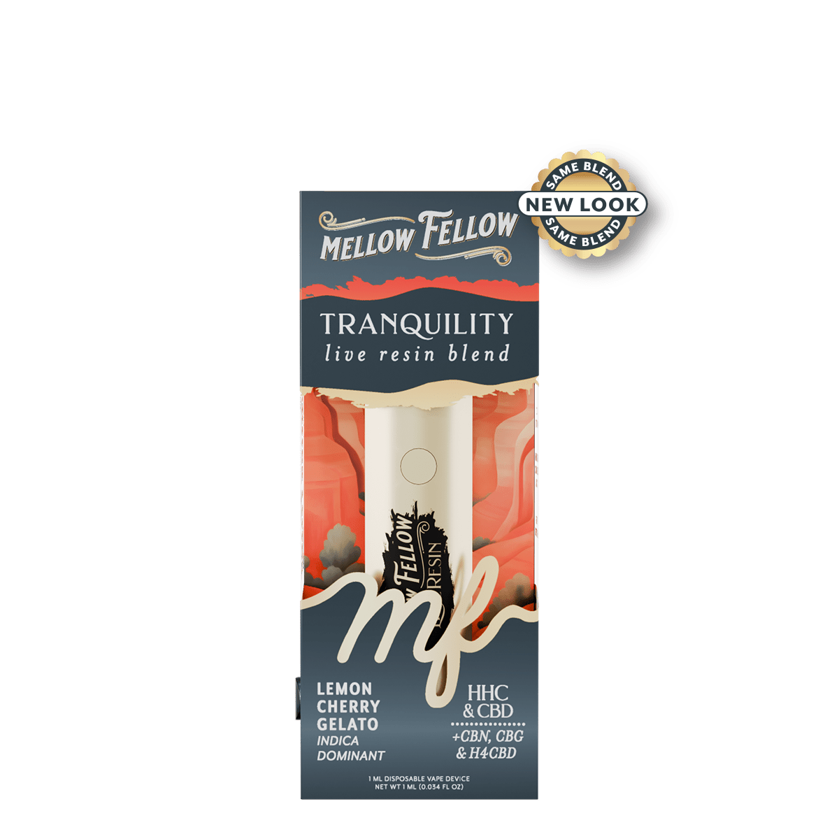 Tranquility Blend - Live Resin 1ml Disposable Vape - Lemon Cherry Gelato (Indica Dominant)