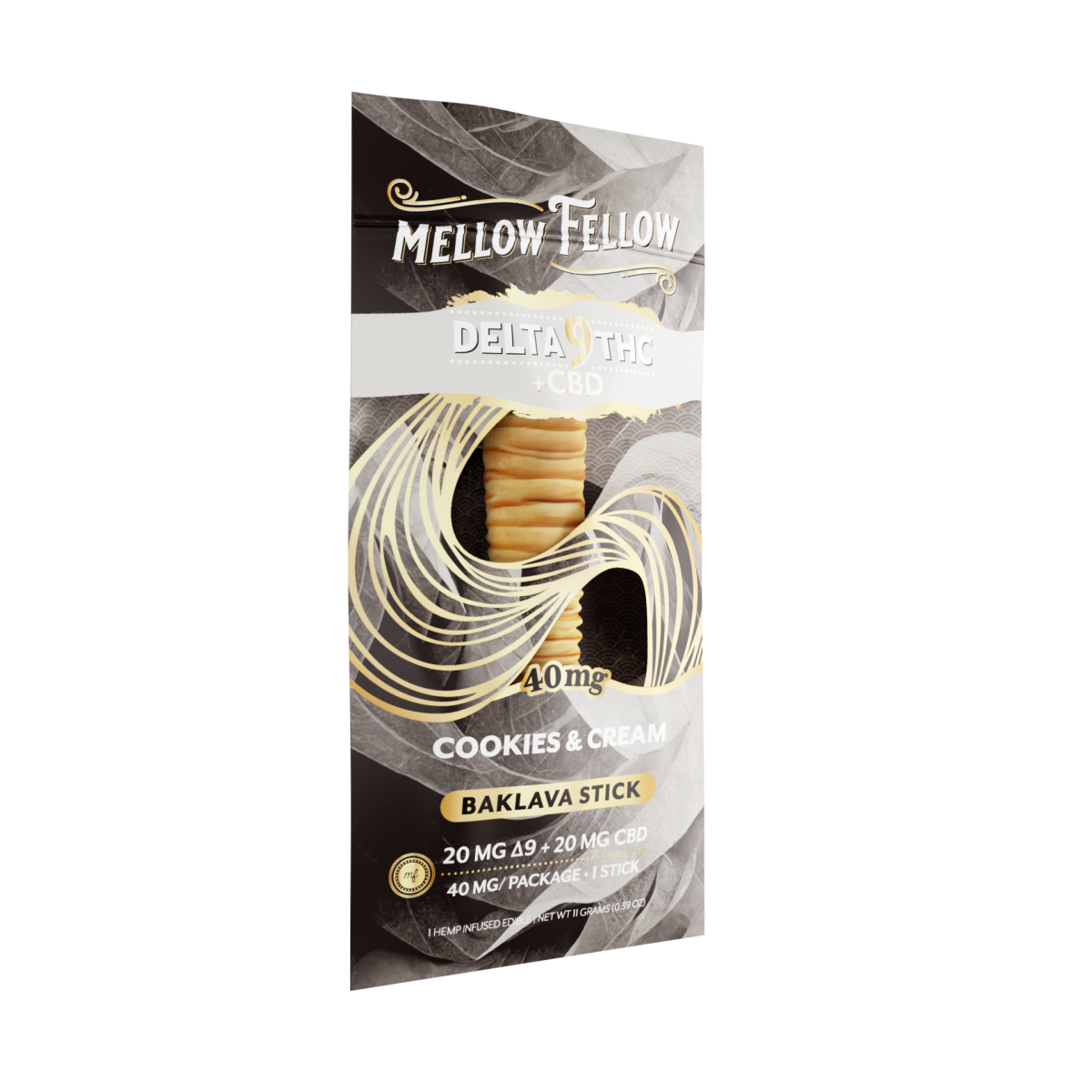 Delta 9 THC + CBD Baklava Sticks - Cookies & Cream 40mg