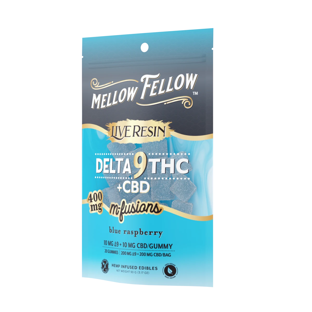 Delta 9 Live Resin Edibles 400mg - Blue Raspberry
