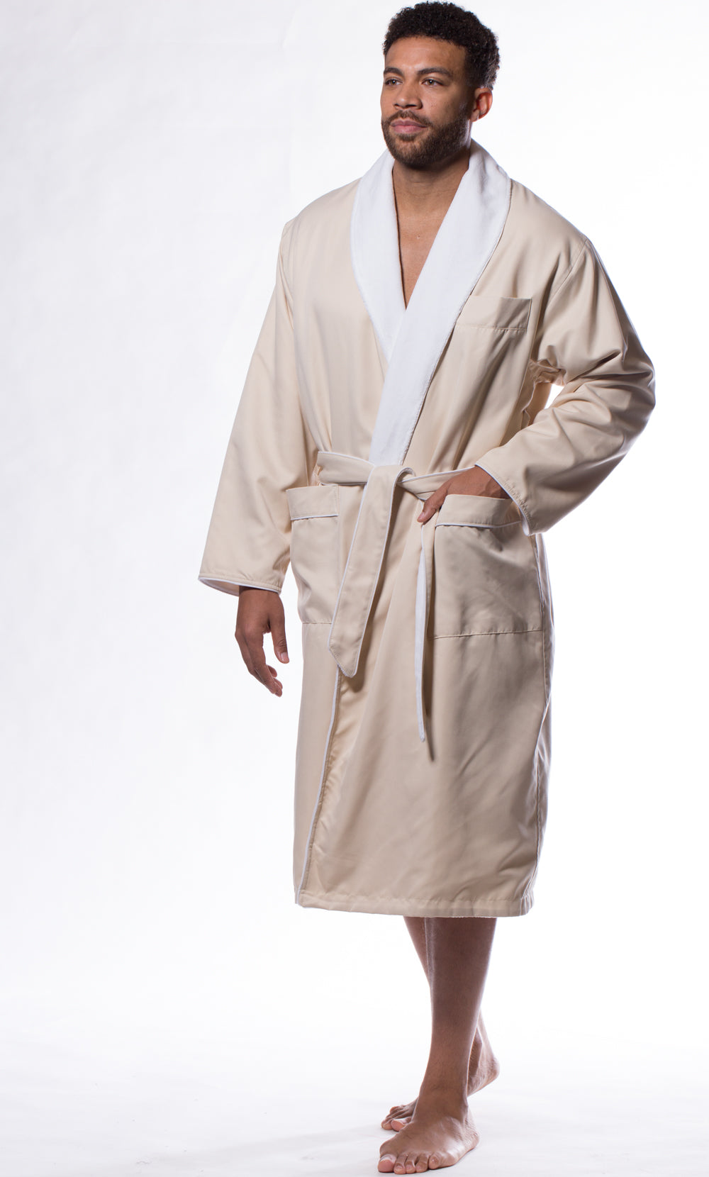 Luxury Microfiber Lined Robe Nude