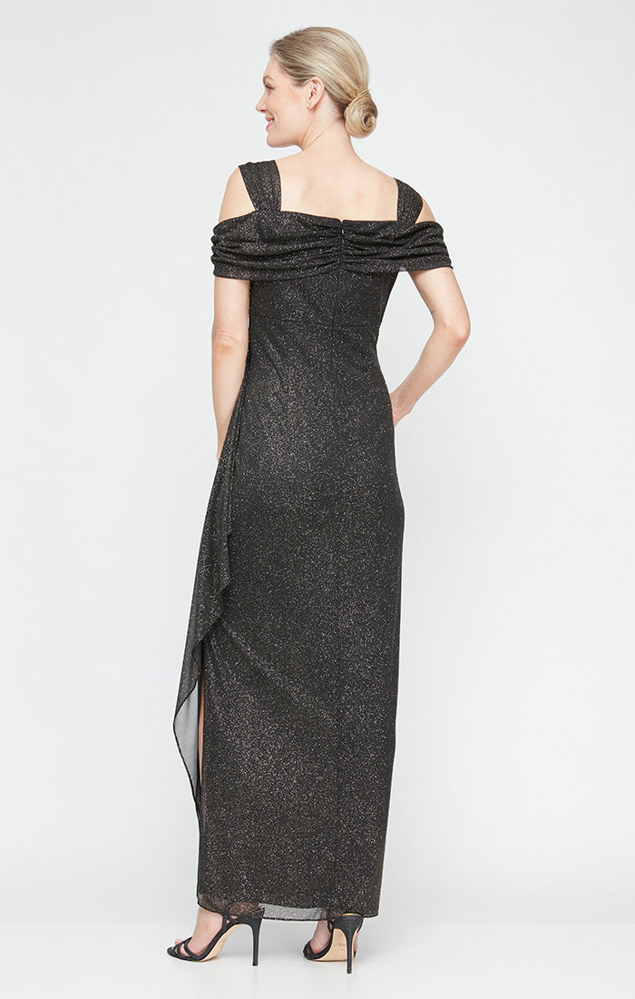 Petite - Hannah Glitter Mesh Gown