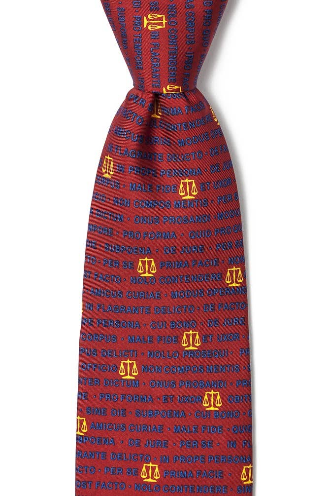 Legal Latin Tie -  Red Silk