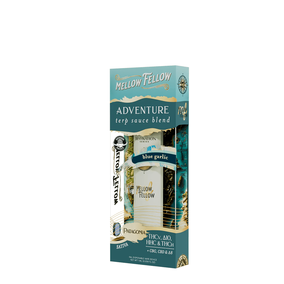Adventure Blend - Terp Sauce 1ml Disposable Spinner Vape - Blue Garlic (Sativa)