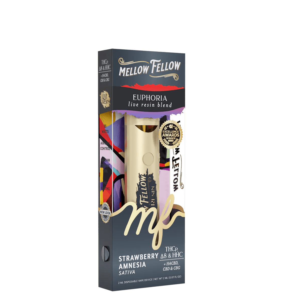 Euphoria Blend 2ml Live Resin Disposable Vape - Strawberry Amnesia (Sativa)