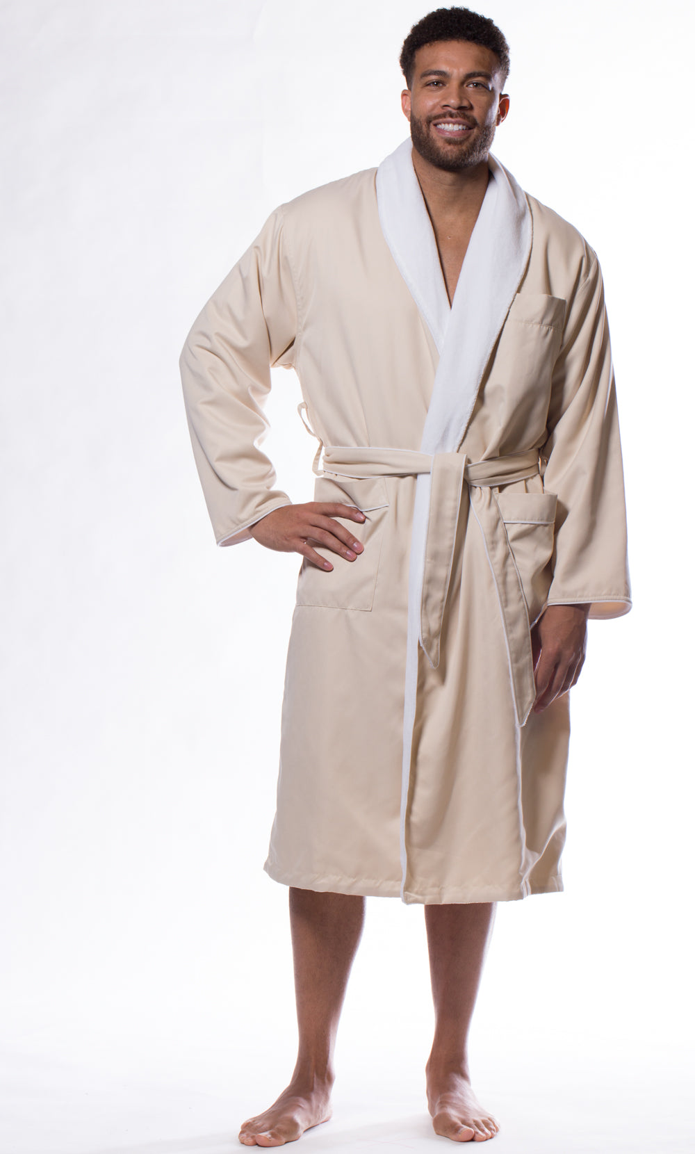 Luxury Microfiber Lined Robe Nude