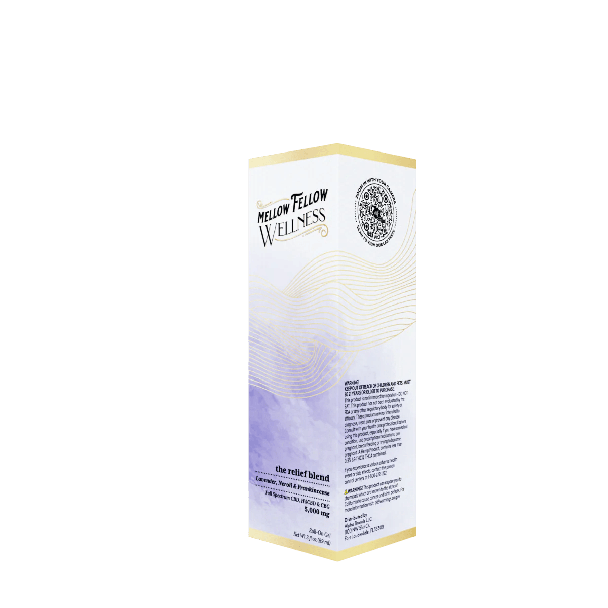 Wellness Roll On Gel - The Relief Blend - Lavender, Neroli + Frankincense - 5000mg
