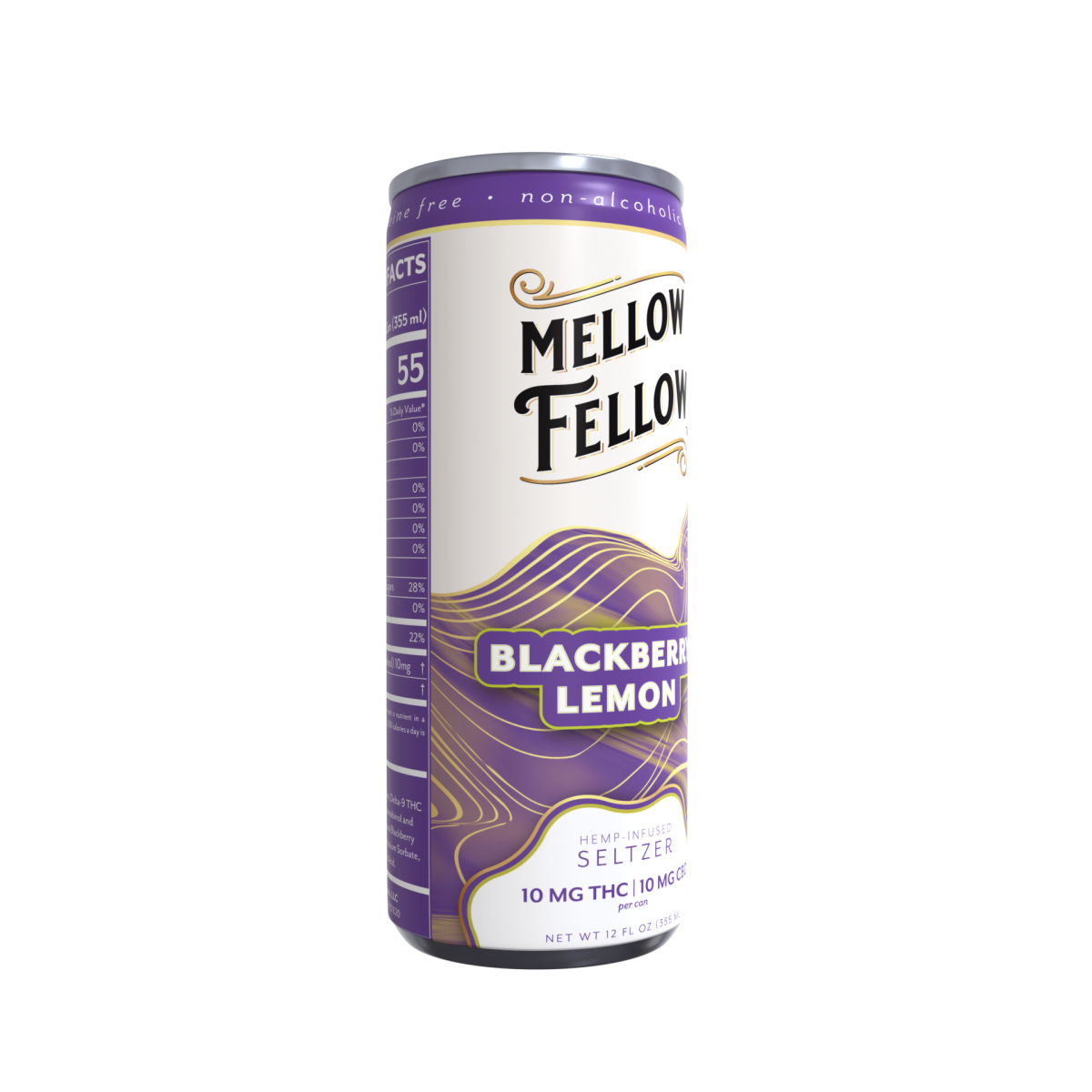 Delta 9 THC + CBD Seltzer Beverage 20MG - Blackberry Lemon 4 Pack