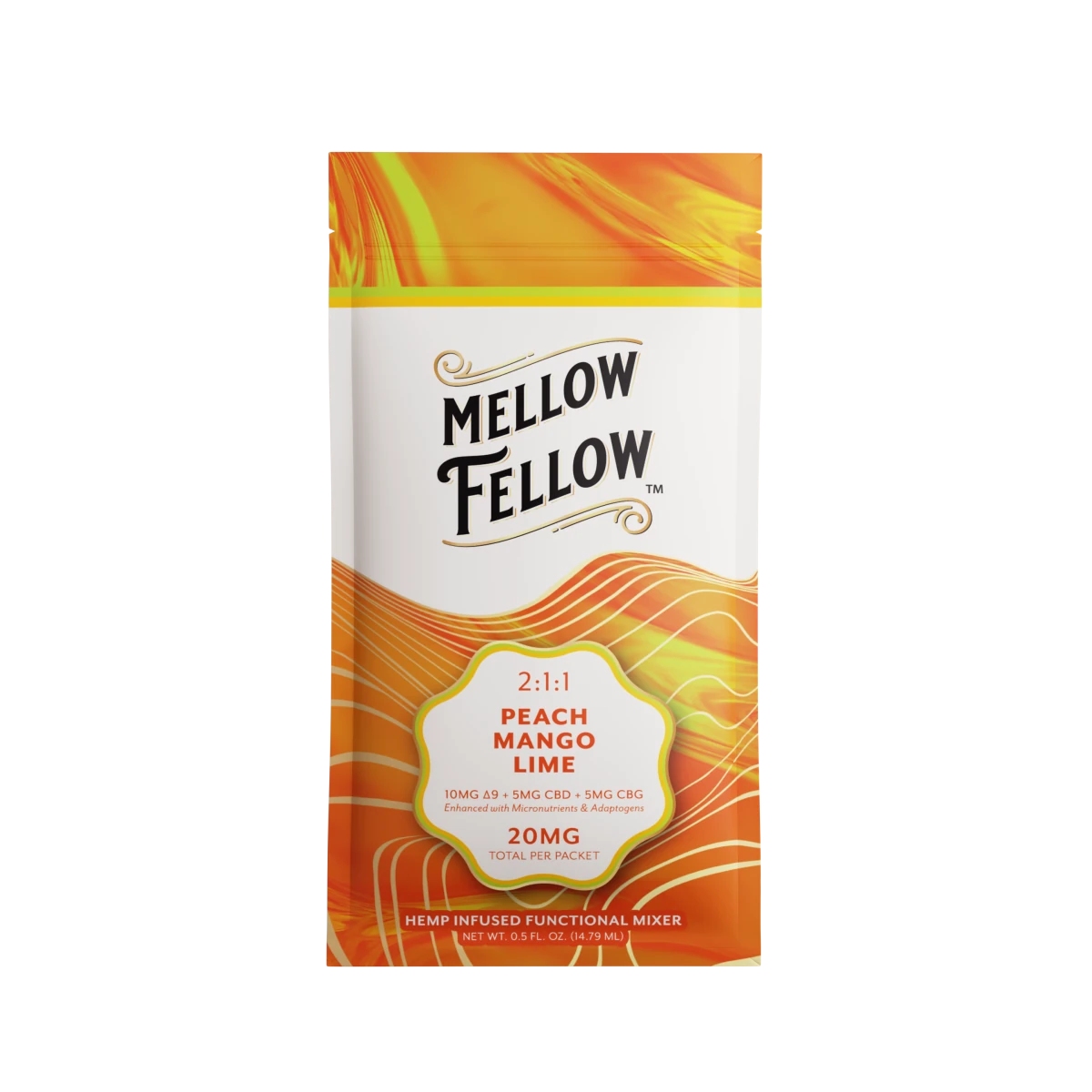 Delta 9 + CBD & CBG Mixers 10pc - Peach Mango Lime