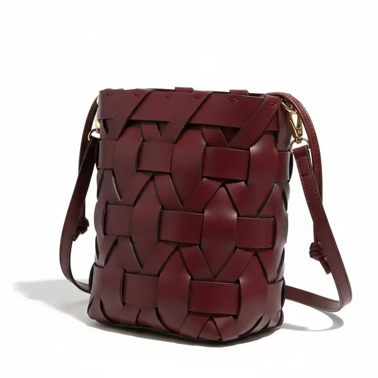 THE ZENOBIA WOVEN BUCKET BAG