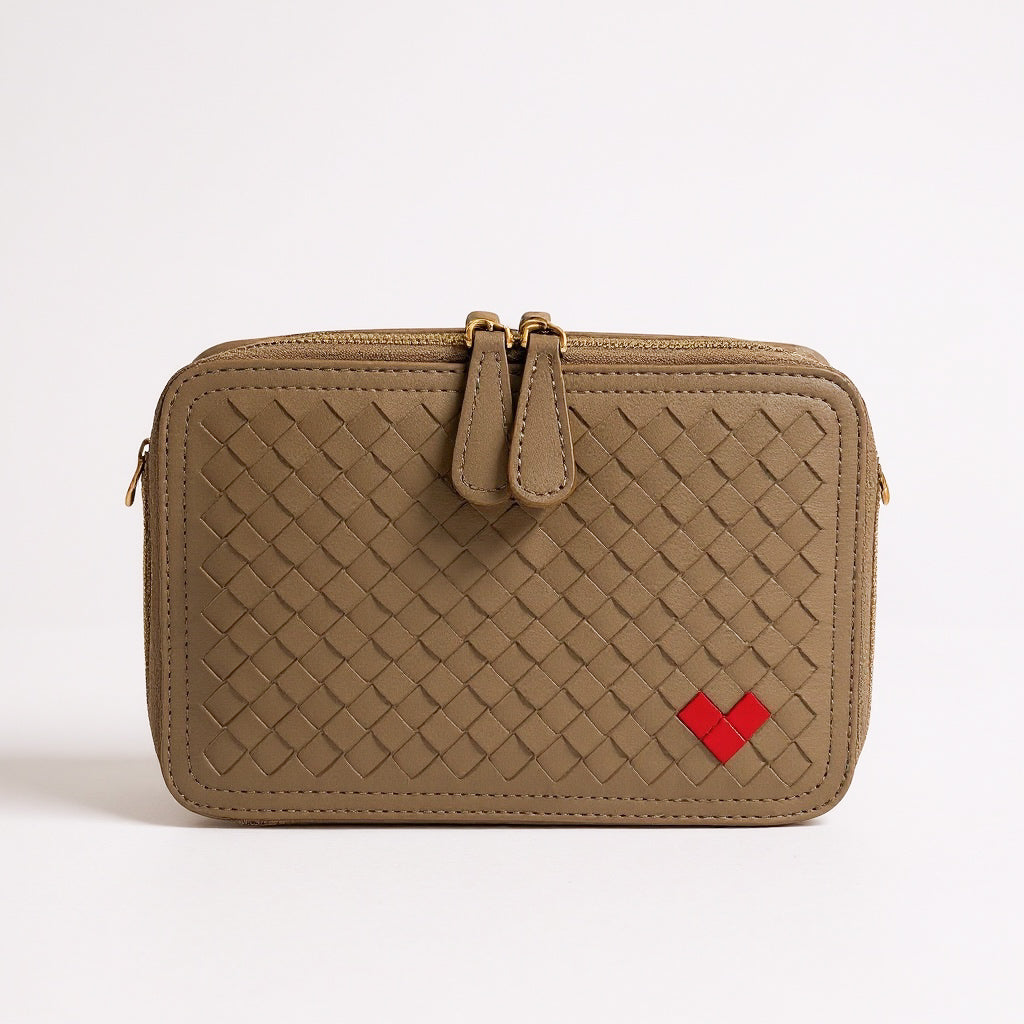 THE ROSETTA WOVEN HEART CROSSBODY