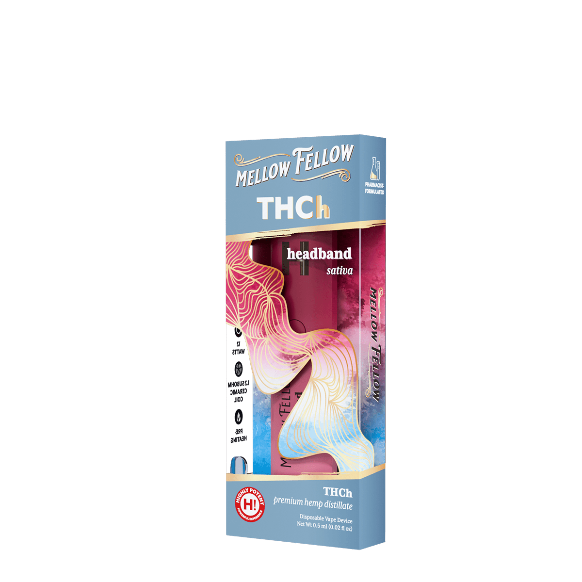 THCh 0.5g Disposable Vape - Headband (Sativa)