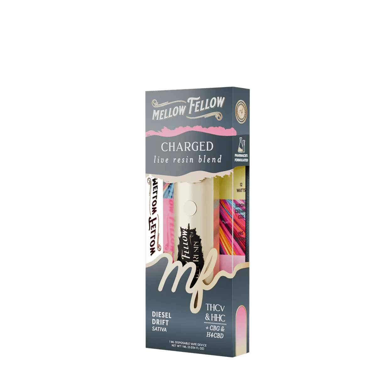 Charged Blend - Live Resin 1ml Disposable Vape - Diesel Drift (Sativa)