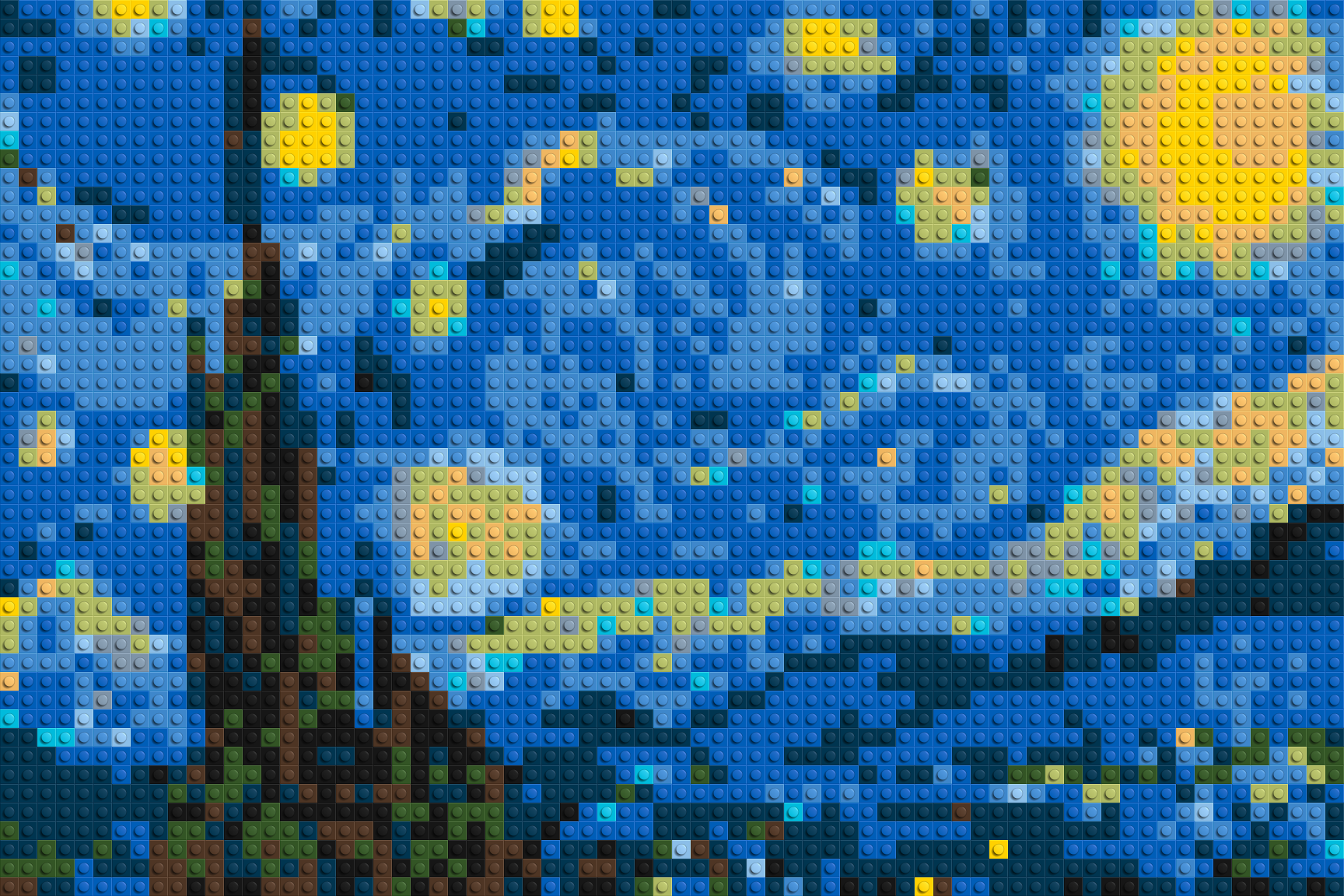 Starry Night by Vincent Van Gogh - Brick Art Mosaic Kit