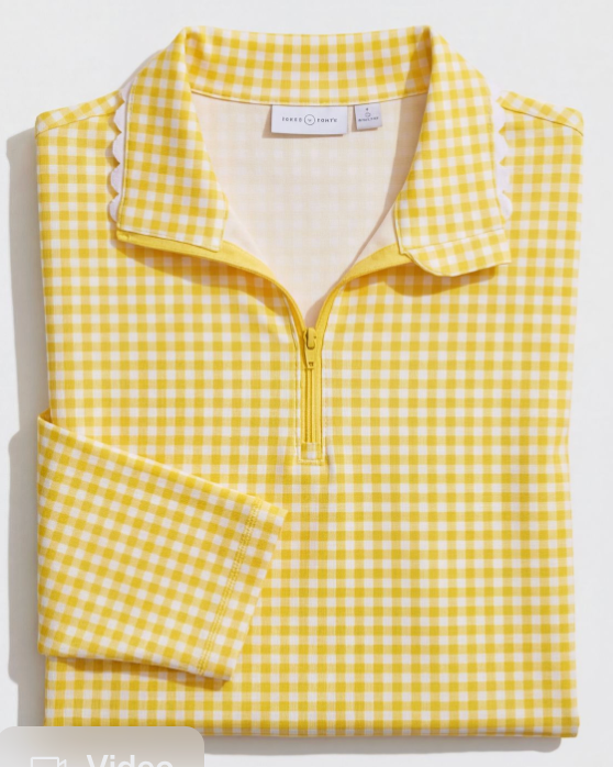 Juli Littles Gingham 1/4 Zip