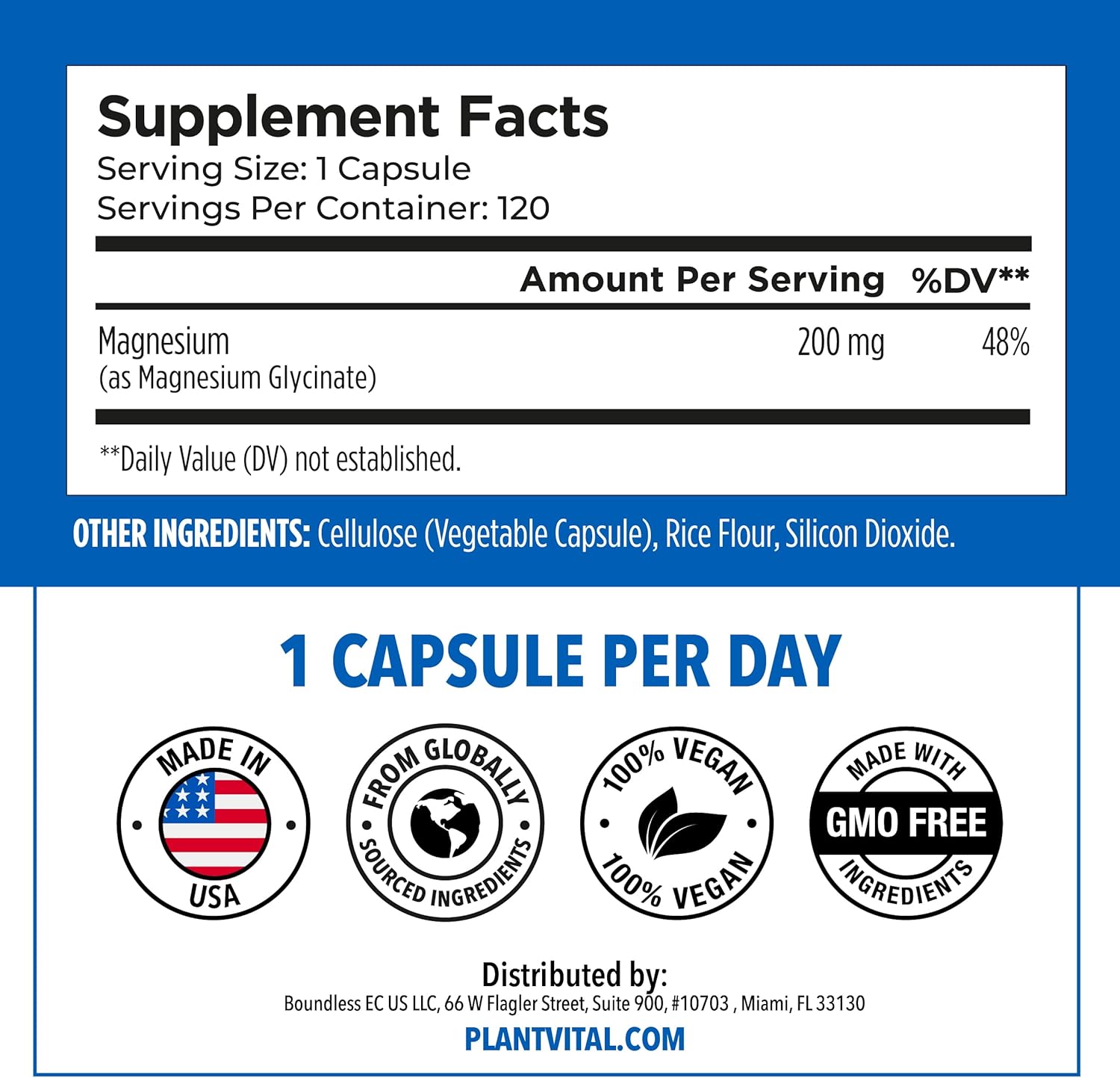 Magnesium Glycinate 200mg - Supports Restful Sleep, Muscle & Nerve Function, Normal Heart & Bone Hea